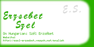 erzsebet szel business card