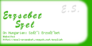 erzsebet szel business card